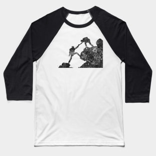 Climber couple black and white Baseball T-Shirt